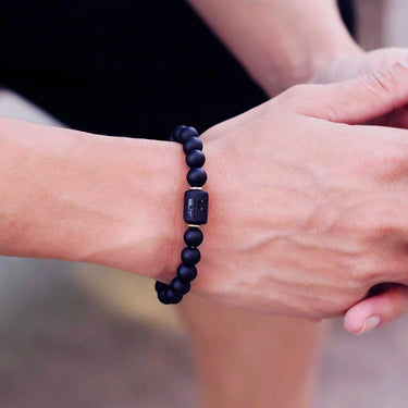 Zodiac Constellation 12 Signs Onyx Beaded Bracelet